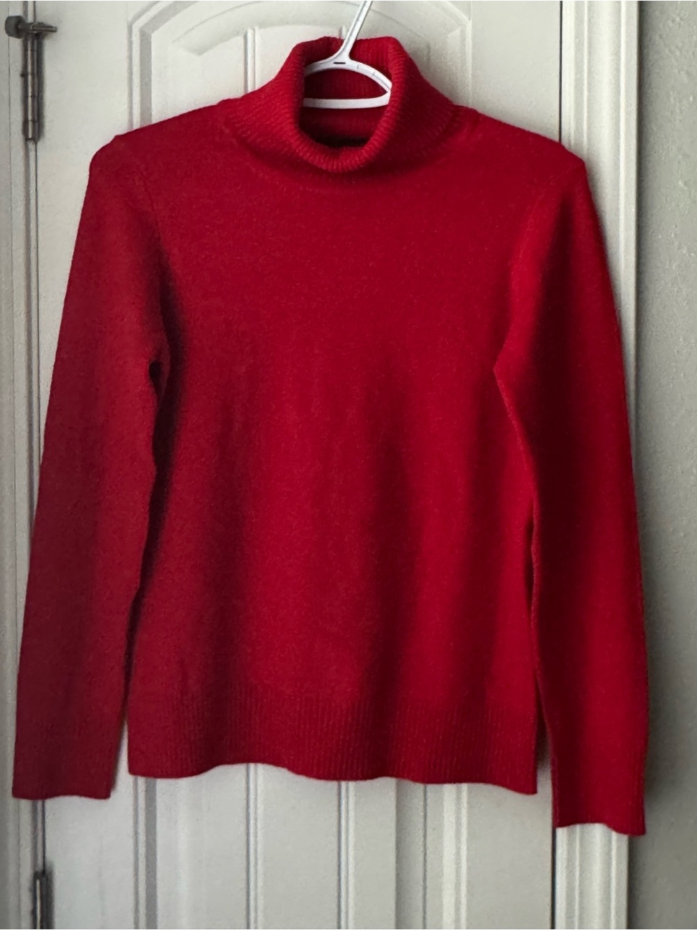 French Connection Red Ribbed turtleneck